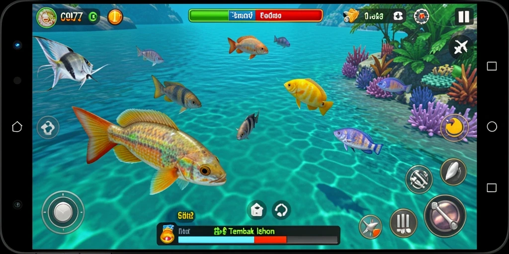 Tampilan gameplay C0077 yang penuh warna dan menegangkan.