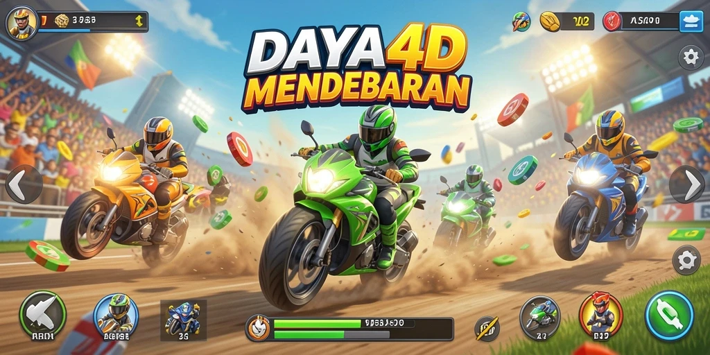 Tampilan gameplay balapan seru di DAYA4D.