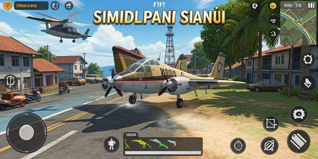 Screenshot F7F7 menampilkan karakter berinteraksi dalam dunia simulasi yang realistis.