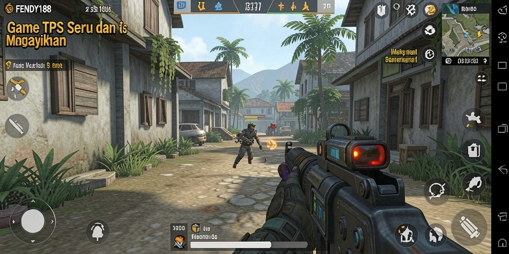 Screenshot gameplay FENDY188 menampilkan pertempuran intens dan grafis memukau.
