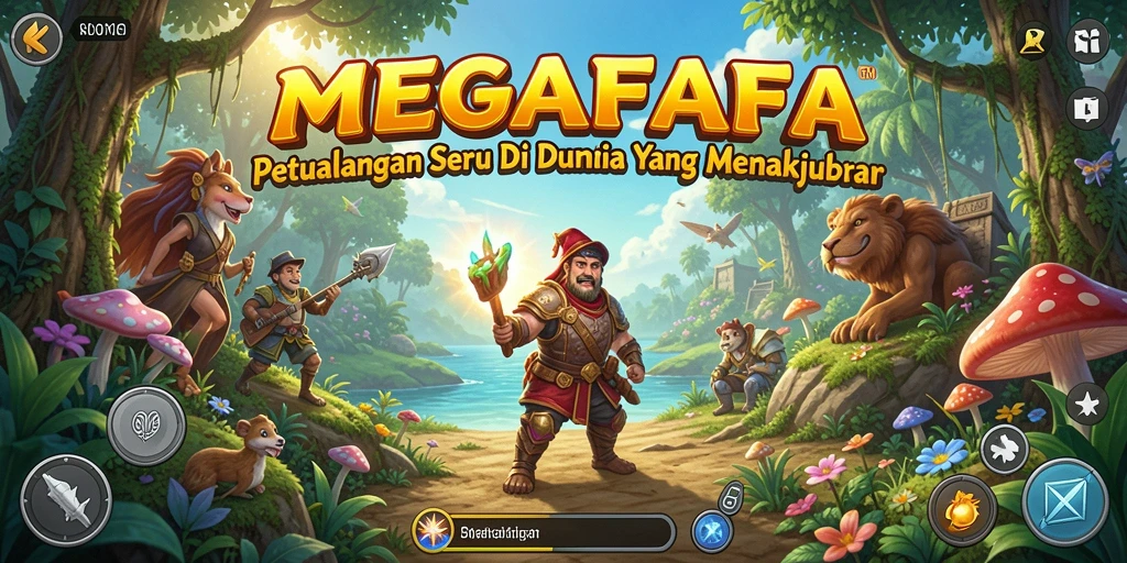 Tampilan gameplay MEGAFAFA yang seru dan menantang dalam petualangan.
