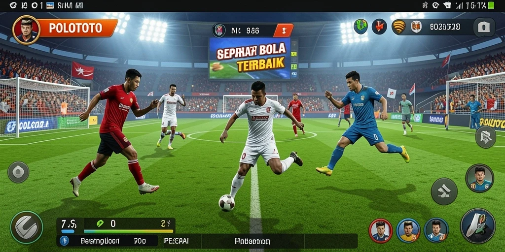 Screenshot gameplay POLOTOTO yang menampilkan aksi seru di lapangan.